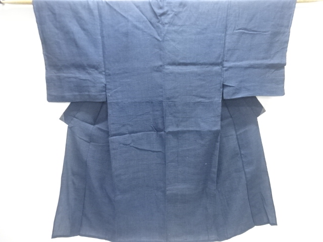 JAPANESE KIMONO / ANTIQUE MENS HITOE KIMONO / COTTON / KURUME KASURI